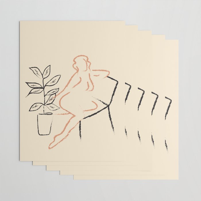 Nude Line Wrapping Paper Gallery Image 3