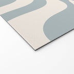 Liquid Swirl Retro Abstract Pattern in Light Blue-Gray and Cream Welcome Mat Gallery Image 2