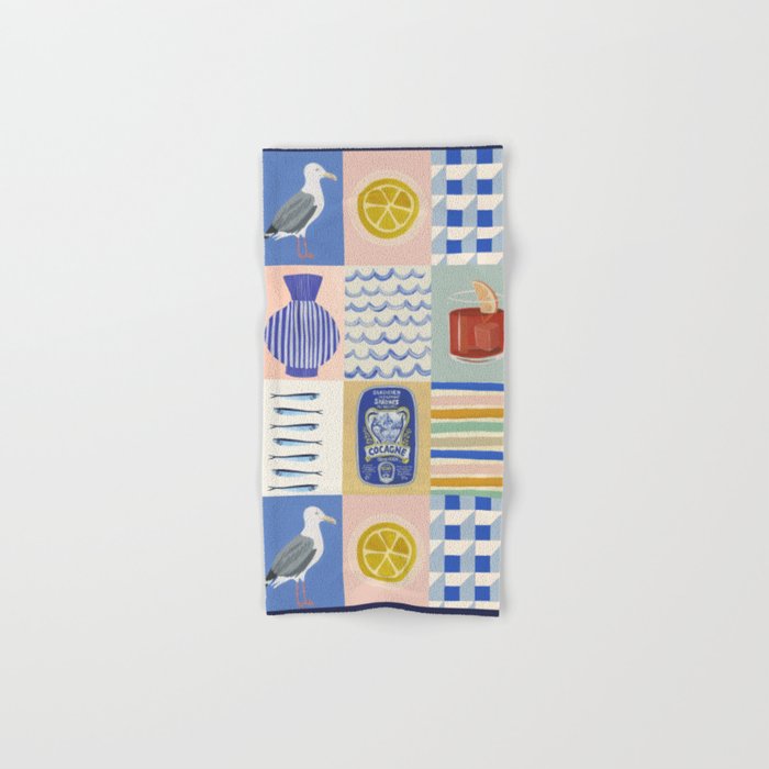 Seaside poster Bath Towel Gallery Image 1