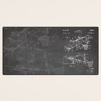 Basketball Patent - Basketball Player Coach Team Art - Black Chalkboard Desk Mat Gallery Image 3