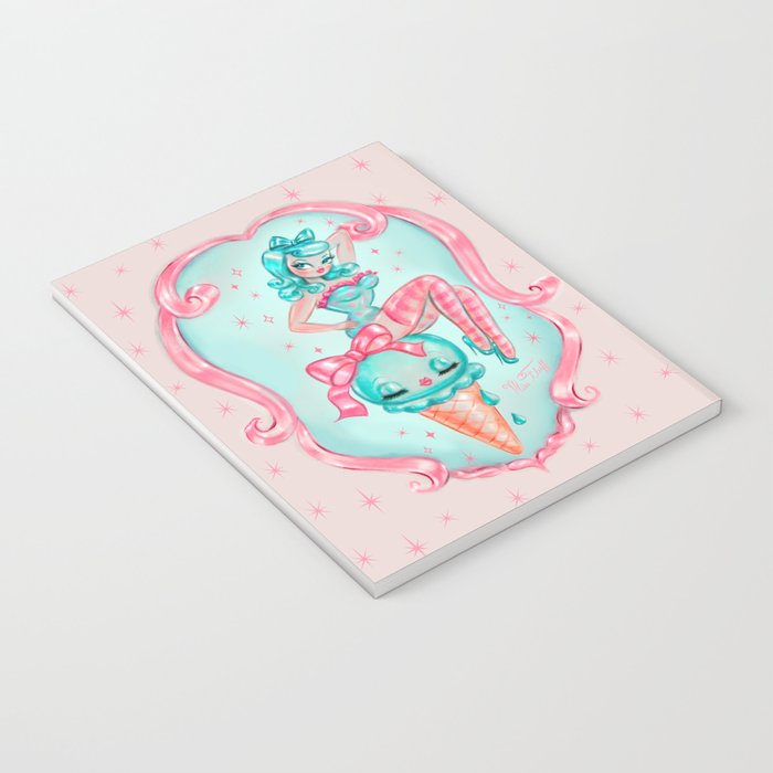 Candy Blue Ice Cream Pin Up Doll Notebook Gallery Image 3