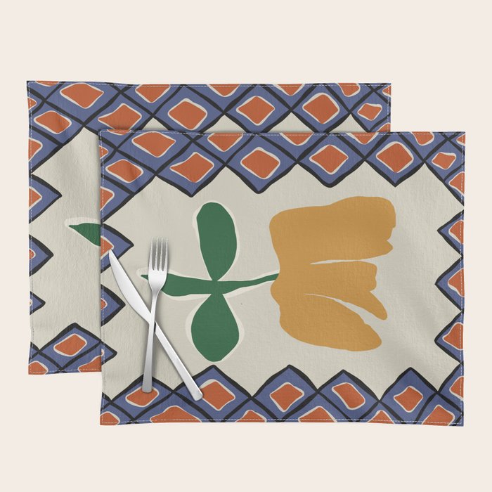 Petal plaid playtime II Placemat Gallery Image 1