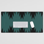 Geometric Southwestern Minimalism - Teal Green Desk Mat Gallery Image 1