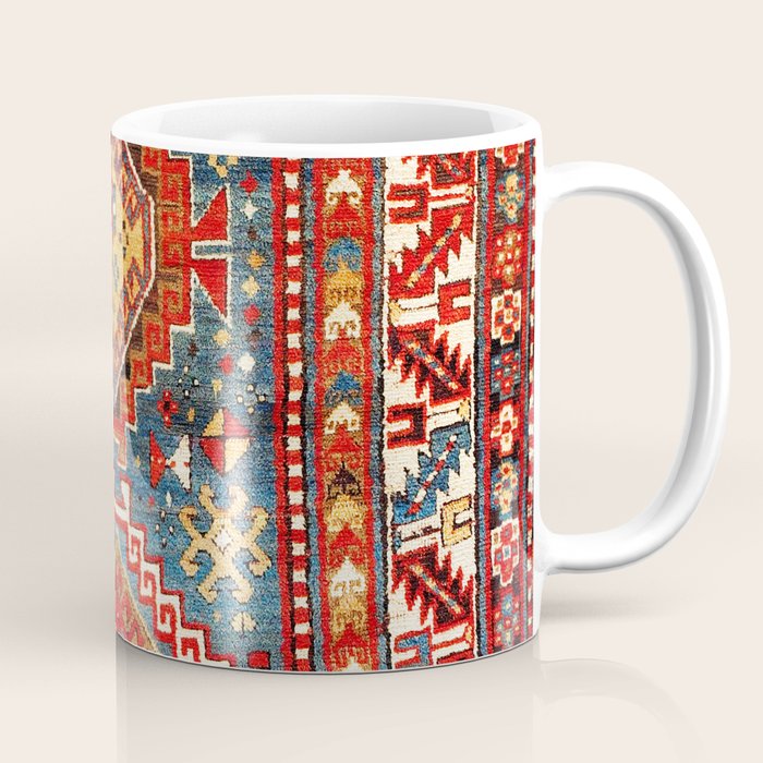 Kazak Southwest Caucasus Rug Print Coffee Mug Gallery Image 1