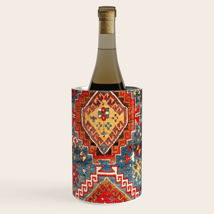 Kazak Southwest Caucasus Rug Print Wine Chiller Gallery Image 1