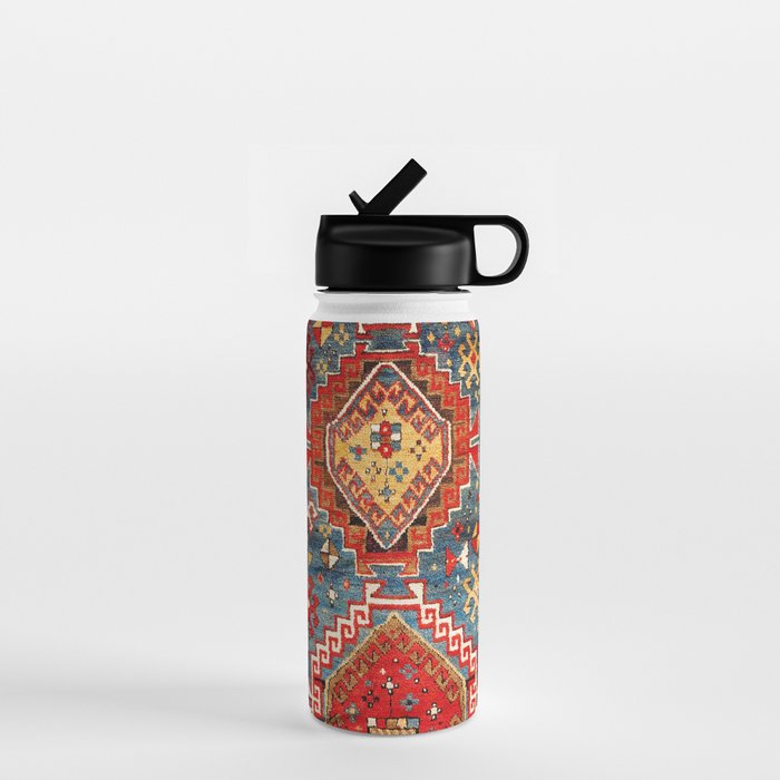 Kazak Southwest Caucasus Rug Print Water Bottle Gallery Image 1