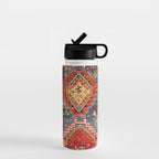 Kazak Southwest Caucasus Rug Print Water Bottle Gallery Image 1