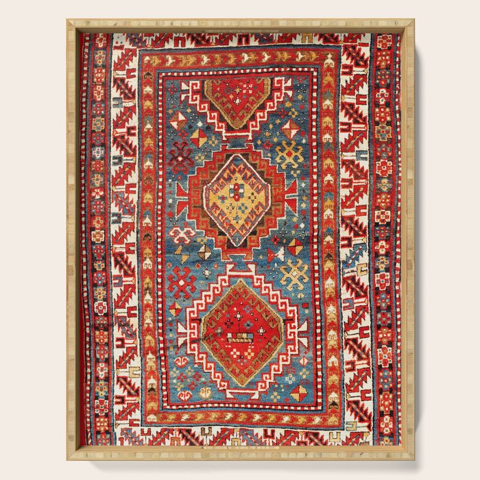 Kazak Southwest Caucasus Rug Print Serving Tray Gallery Image 1