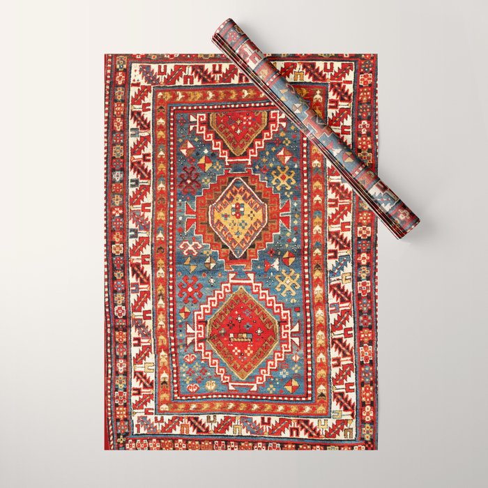 Kazak Southwest Caucasus Rug Print Wrapping Paper Gallery Image 1