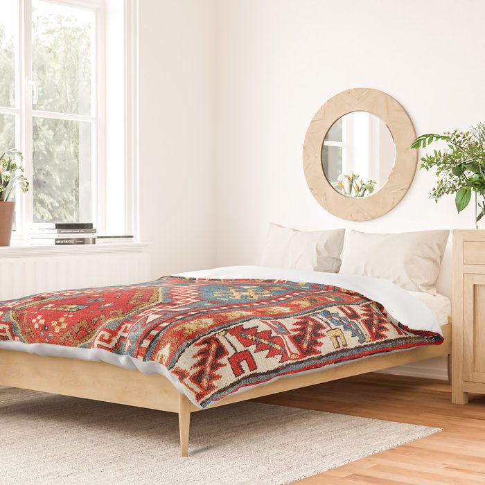 Kazak Southwest Caucasus Rug Print Duvet Cover Gallery Image 2
