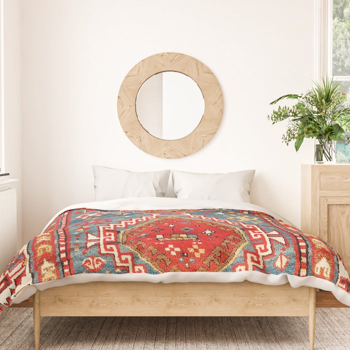 Kazak Southwest Caucasus Rug Print Duvet Cover Gallery Image 3