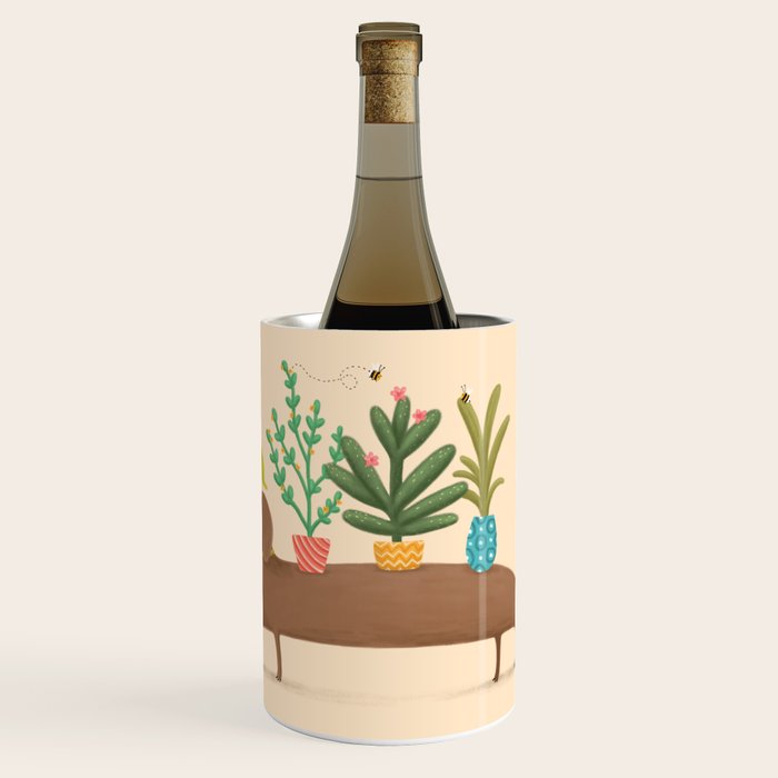 Dachshund & Parrot Wine Chiller Gallery Image 1