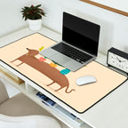 Dachshund & Parrot Desk Mat Gallery Image 2