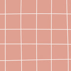 Hand Drawn Grid Pattern Peach Pink Coffee Mug Gallery Image 2