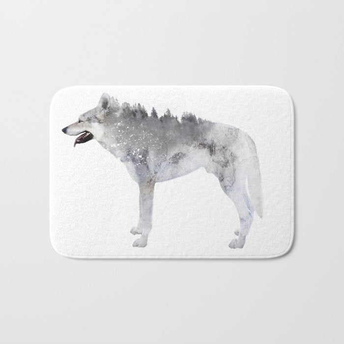 Winter Wolf Bath Mat Gallery Image 1