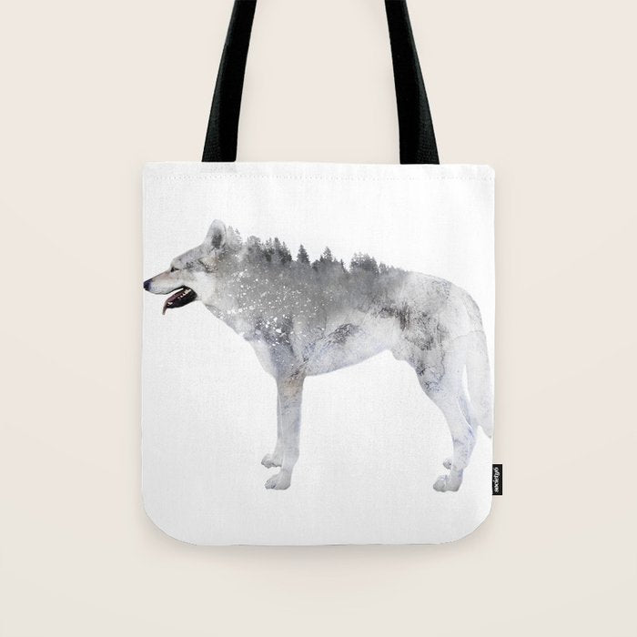 Winter Wolf Tote Bag Gallery Image 1