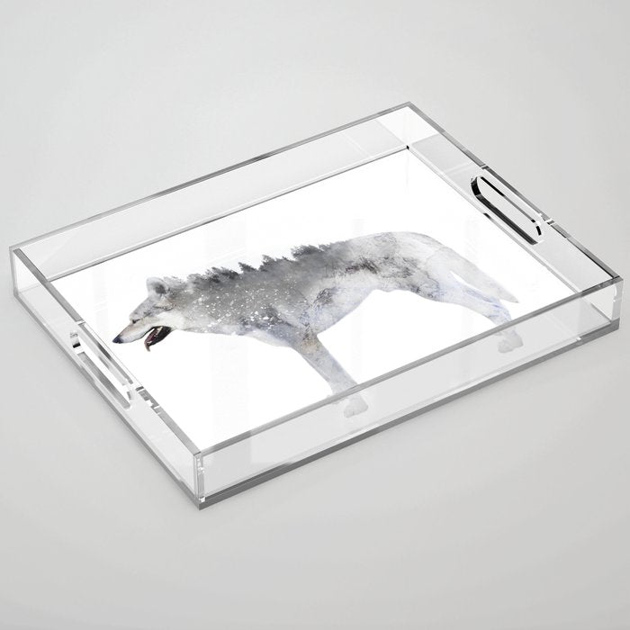 Winter Wolf Acrylic Tray Gallery Image 1