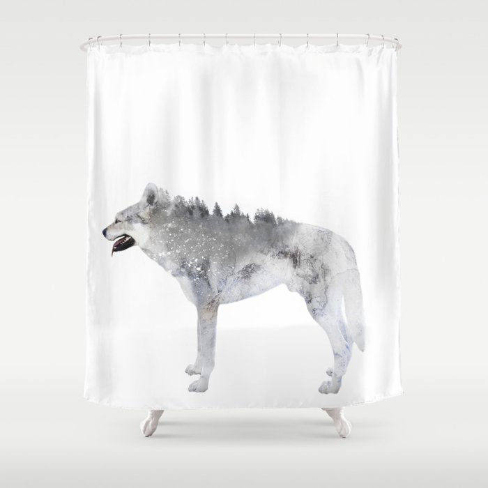 Winter Wolf Shower Curtain Gallery Image 1