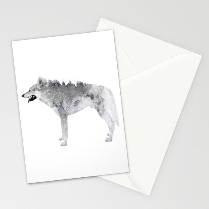 Winter Wolf Stationery Card Gallery Image 2