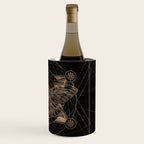 Regal moth in Sacred Geometry - Black and Gold Wine Chiller Gallery Image 3