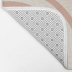 Mid Century Modern Dust Pink Sun and Rainbow Bath Mat Gallery Image 2