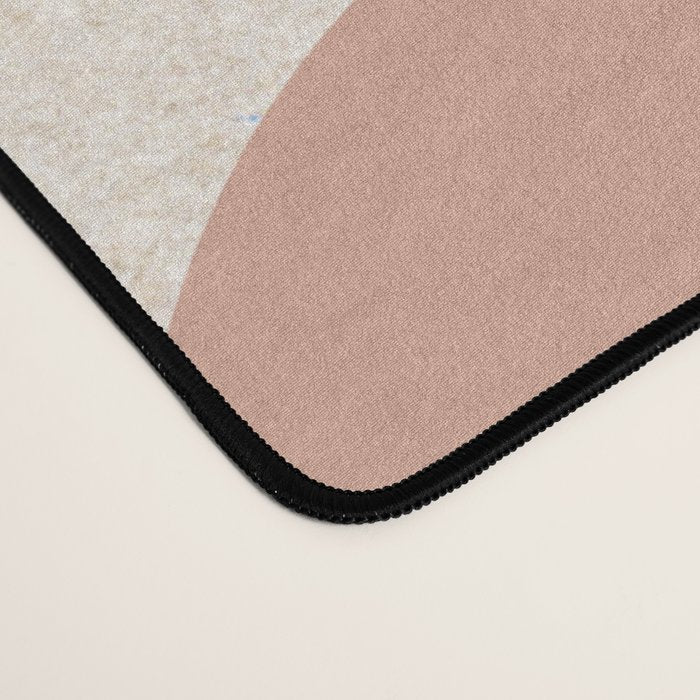 Mid Century Modern Dust Pink Sun and Rainbow Desk Mat Gallery Image 4