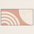 Mid Century Modern Dust Pink Sun and Rainbow Desk Mat Gallery Image 3