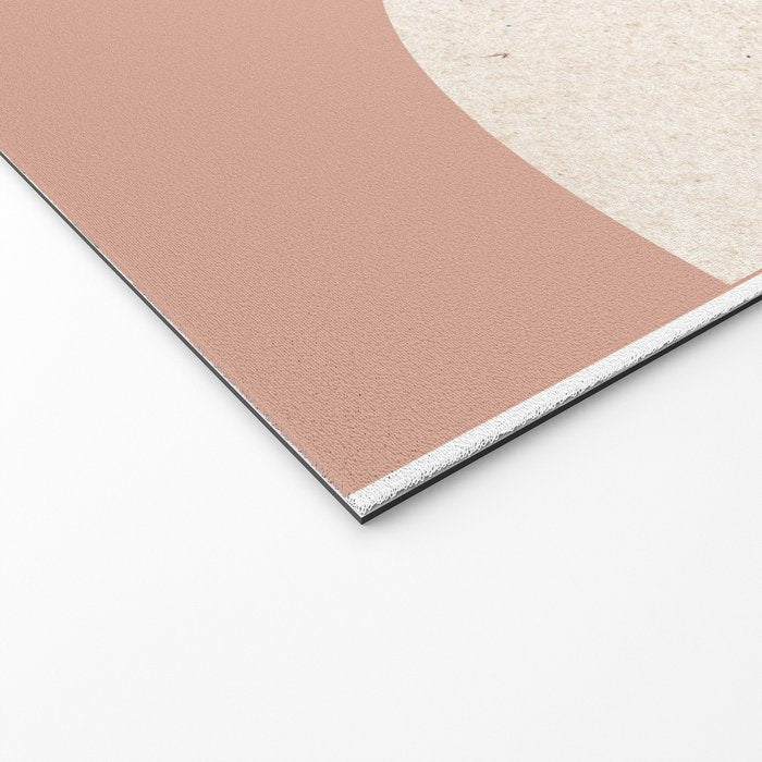 Mid Century Modern Dust Pink Sun and Rainbow Welcome Mat Gallery Image 2