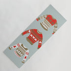 Christmas Sweaters - Vintage Gold & Red Palette Yoga Mat Gallery Image 1