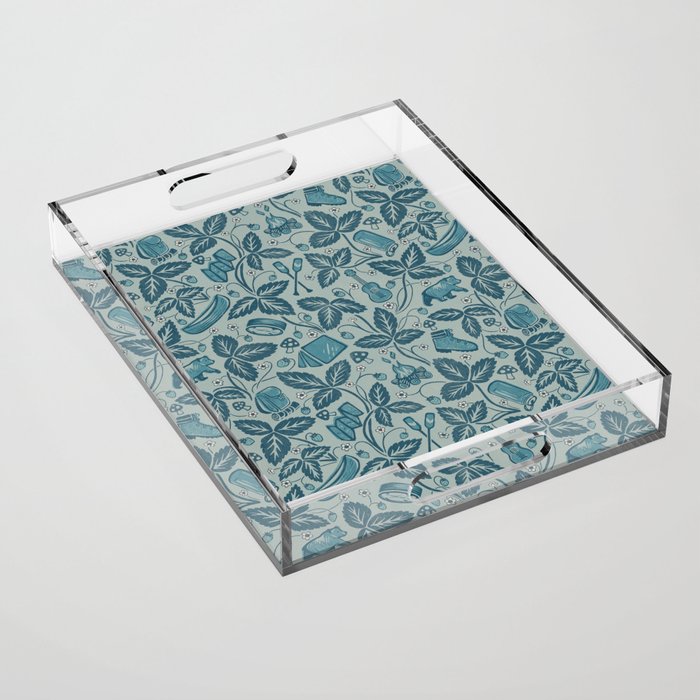 Summer Camping - blue Acrylic Tray Gallery Image 1