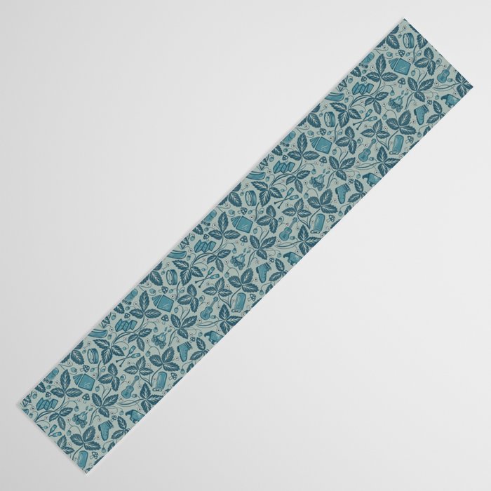 Summer Camping - blue Table Runner Gallery Image 3