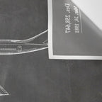 Boeing 777 Airliner Patent - 777 Airplane Art - Black Chalkboard Wall Tapestry Gallery Image 3