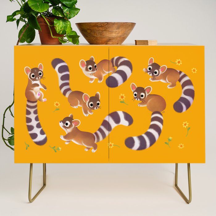 Ringtail - yellow Credenza Gallery Image 1