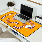 Ringtail - yellow Desk Mat Gallery Image 2
