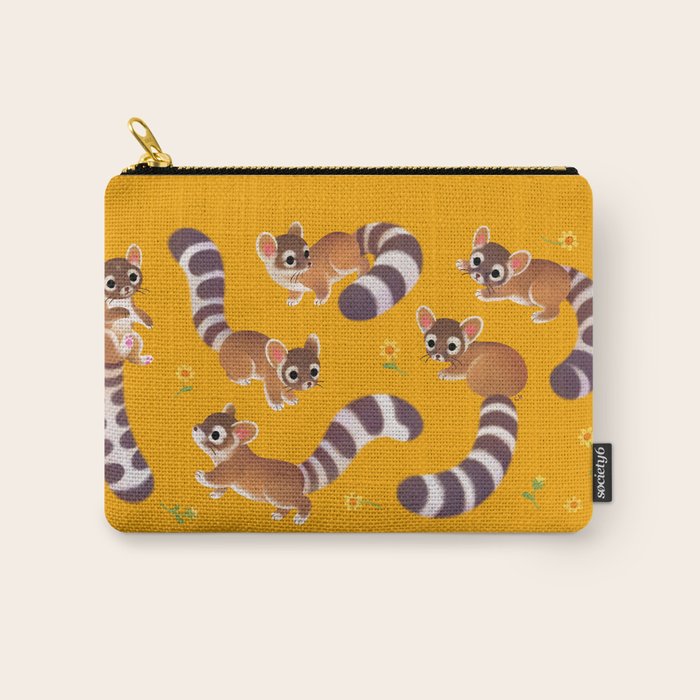 Ringtail - yellow Carry All Pouch Gallery Image 1