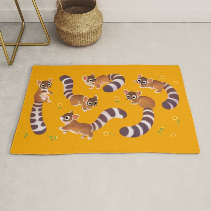 Ringtail - yellow Rug Gallery Image 1