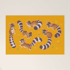 Ringtail - yellow Welcome Mat Gallery Image 1