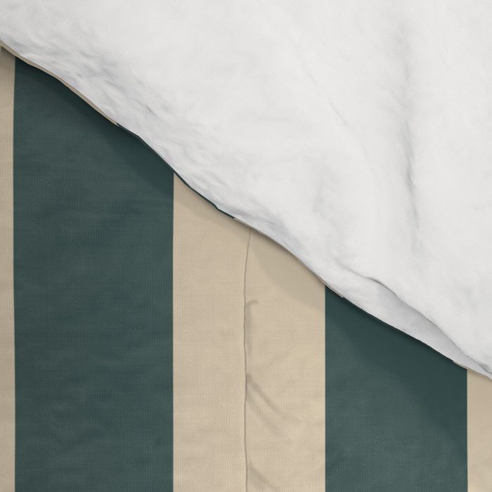 Green And Cream Vertical Stripes Comforter Gallery Image 4