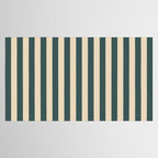 Green And Cream Vertical Stripes Tablecloth Gallery Image 2