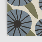 Floral Pattern / Slate Blue & Green Poster Gallery Image 3