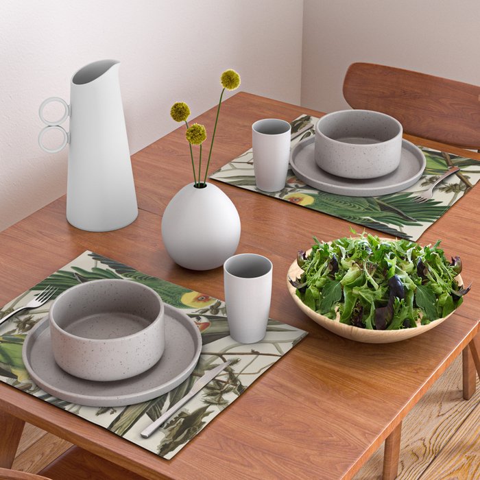 Carolina Parrot - John James Audubon's Birds of America Print Placemat Gallery Image 2