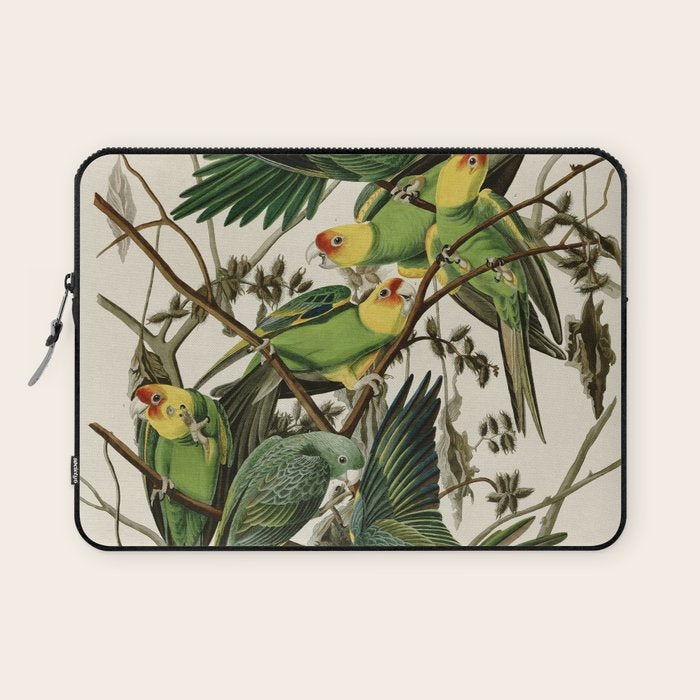 Carolina Parrot - John James Audubon's Birds of America Print Laptop Sleeve Gallery Image 1