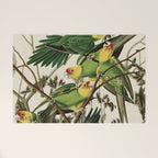 Carolina Parrot - John James Audubon's Birds of America Print Welcome Mat Gallery Image 1
