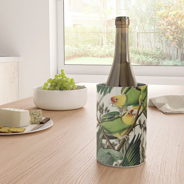 Carolina Parrot - John James Audubon's Birds of America Print Wine Chiller Gallery Image 4