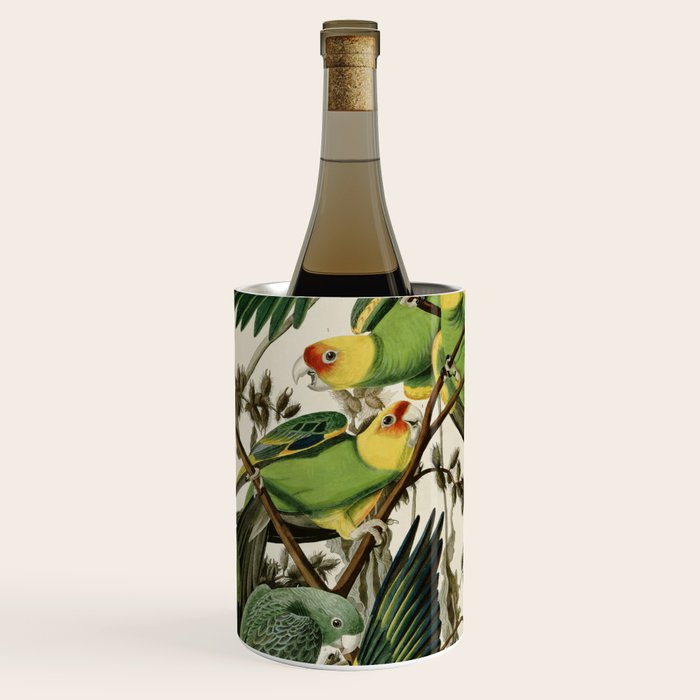Carolina Parrot - John James Audubon's Birds of America Print Wine Chiller Gallery Image 1