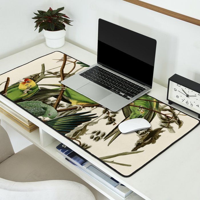Carolina Parrot - John James Audubon's Birds of America Print Desk Mat Gallery Image 2