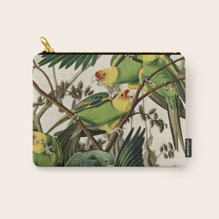 Carolina Parrot - John James Audubon's Birds of America Print Carry All Pouch Gallery Image 1