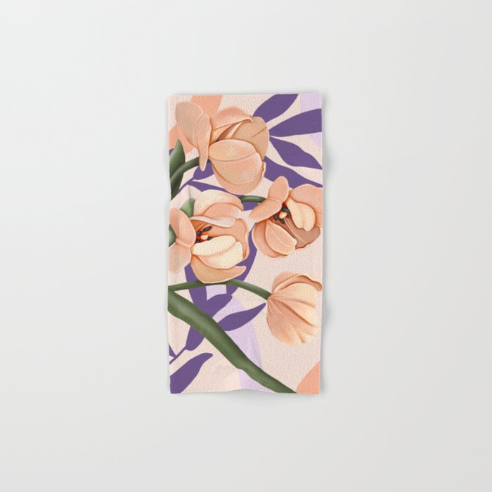 Large pink flowers MP3 Bath Towel Gallery Image 1