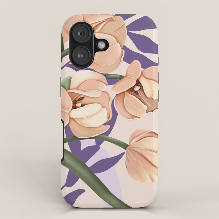 Large pink flowers MP3 iPhone Case Gallery Image 1