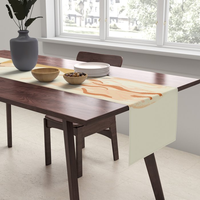 Minimal Abstract Art Horse Table Runner Gallery Image 2